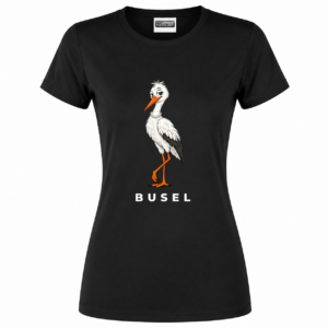Damen T-Shirt „BUSEL“ mit Storch-Motiv